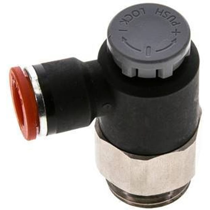 L-stuk Regelventiel 10 mm - G1/2'' Regeling-in Messing/Nylon Borgmoer