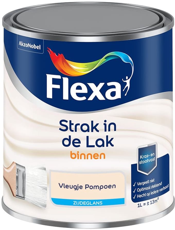 Flexa - Strak In De Lak Binnenlak Zijdeglans - Vleugje Pompoen - Mengverf - 1 L