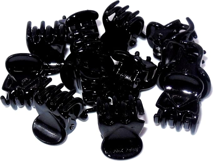 Haarklemmetjes zwart shiny