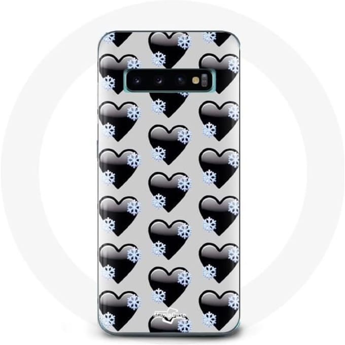 Hoesje voor Samsung Galaxy s10 edge Zwarte hartenachtergrond