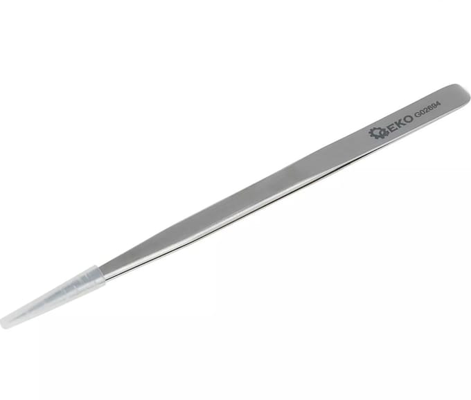 GEKO Rechte precisiepincet - 120mm - Antimagnetisch - Roestvrij staal