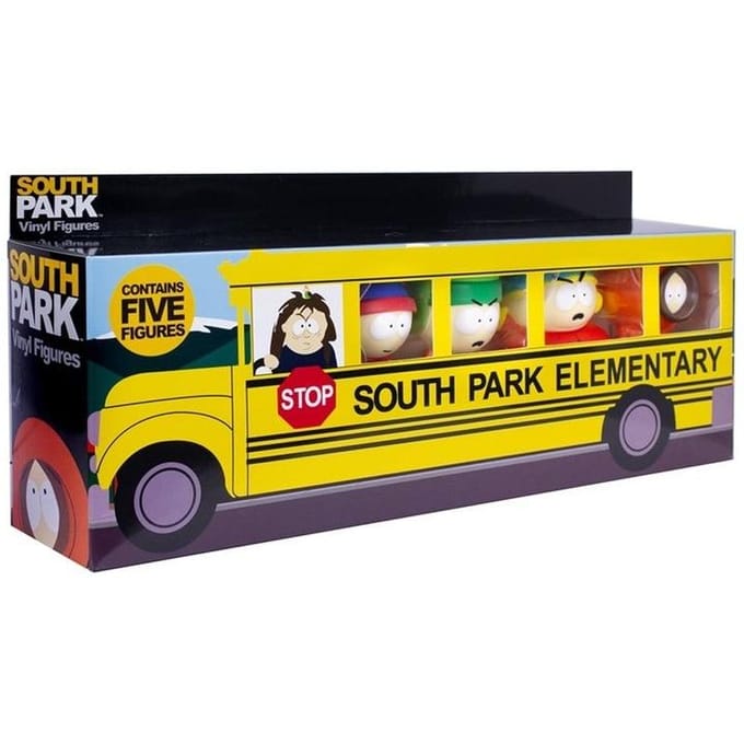 SOUTH PARK FIGURE COLLECTION 2.5INCH 5PCS IN SCHOOL BUS 14,5X35CM