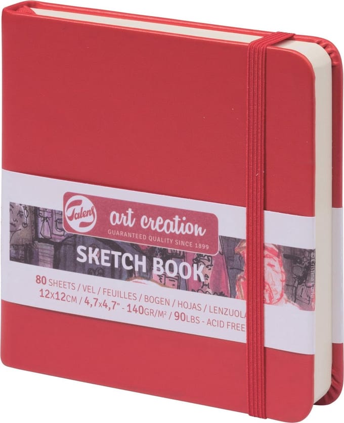 Schetsboek - Rood - 12x12cm - 140grams - Art Creation
