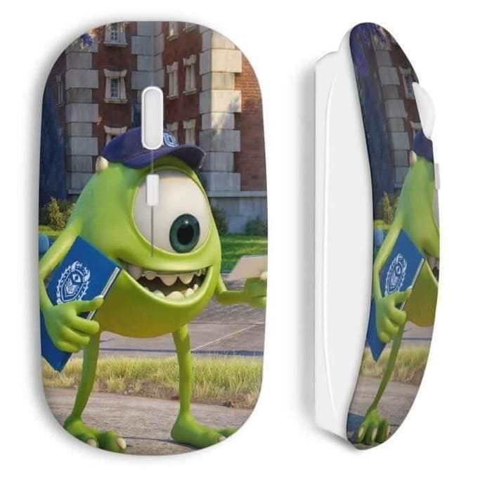 Souris sans fil - MANIACASE - Monstre et Compagnie - Blanc - Clé USB incluse - Compatible Mac et PC