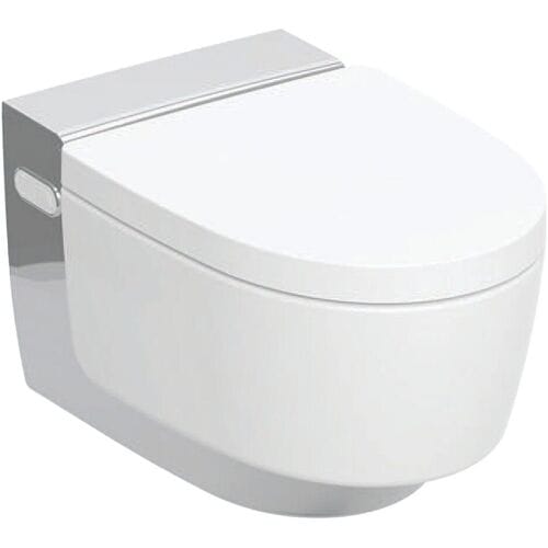 Geberit AquaClean Mera Comfort douche-wc – verwarmde zitting & föhn – wit, designafdekking chroom
