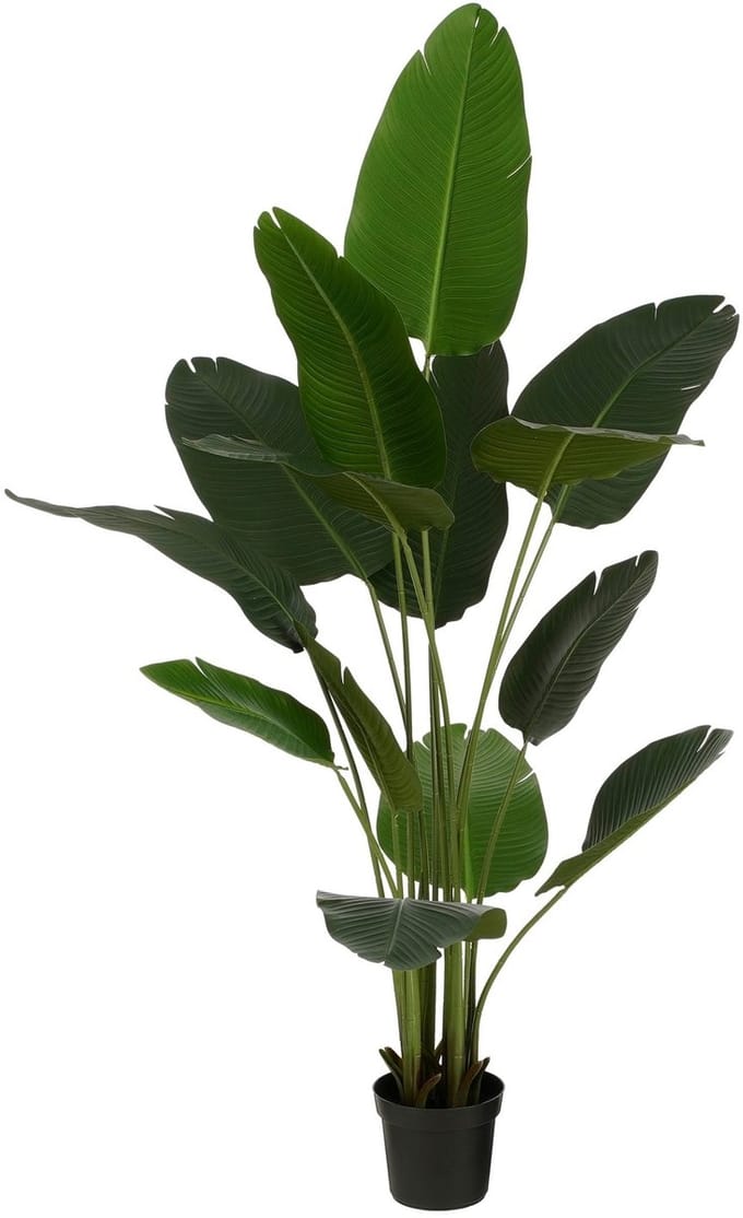 Kunstplant mica bananen boom in pot | 2 stuks