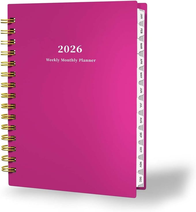 Jaarplanner 2024: Week- en Maandplanner (Januari t/m December) met Harde Kaft