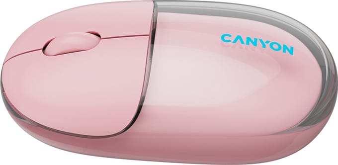 Canyon OnClick 24 - Draadloze Muis - Transparant - Roze