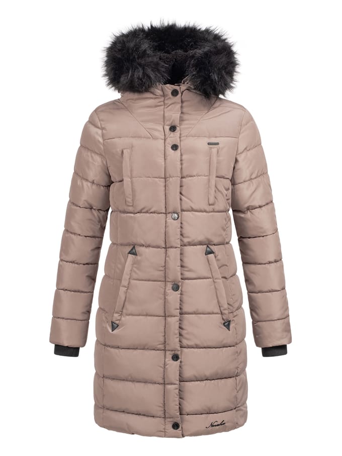Navahoo dames lange winterjas Lotusblüte Princess – Warm & Elegant