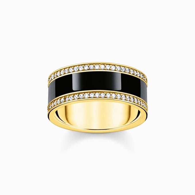 Thomas Sabo - TR2446-565-11-54 - Ring - Dames - 925er Zilver geel verguld - ringmaat 54