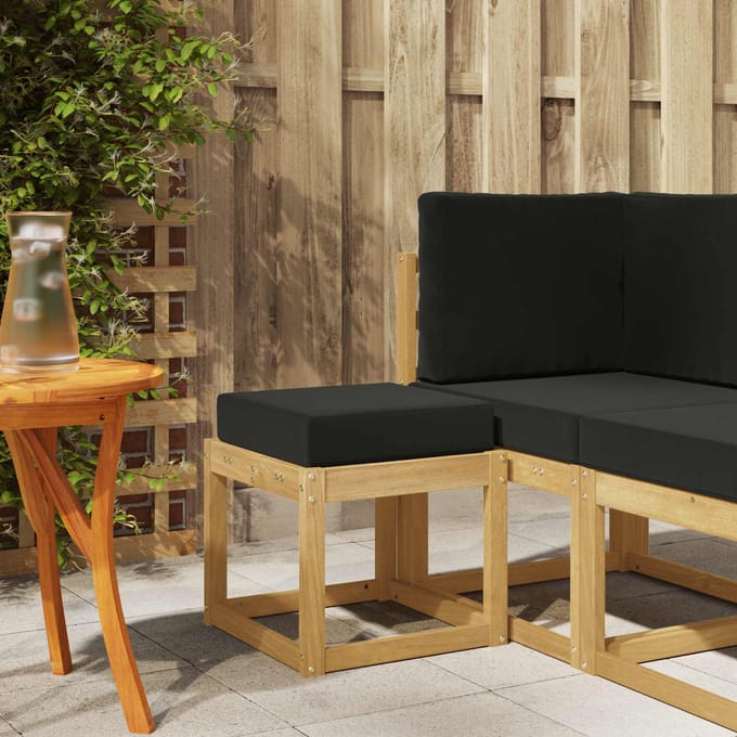 vidaXL - Buitenstoel - Bank - Massief - Acacia - Hout - Wit