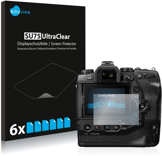 Savvies - Screenprotector voor Olympus OM-D E-M1X - Folie Beschermfolie transparant 6 Stuks