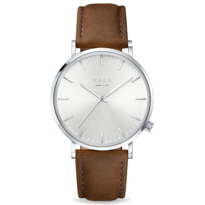 Kane Watches | Silver Steel Vintage Brown