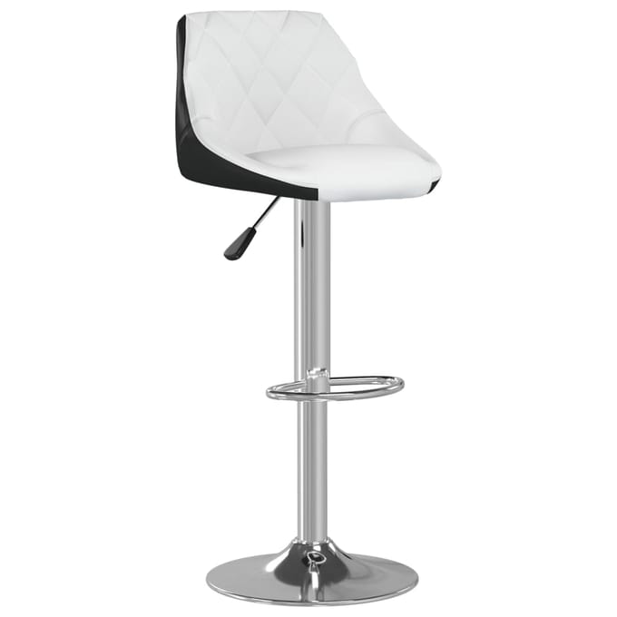 vidaXL - Barkrukken - 2 - st - kunstleer - wit - en - zwart