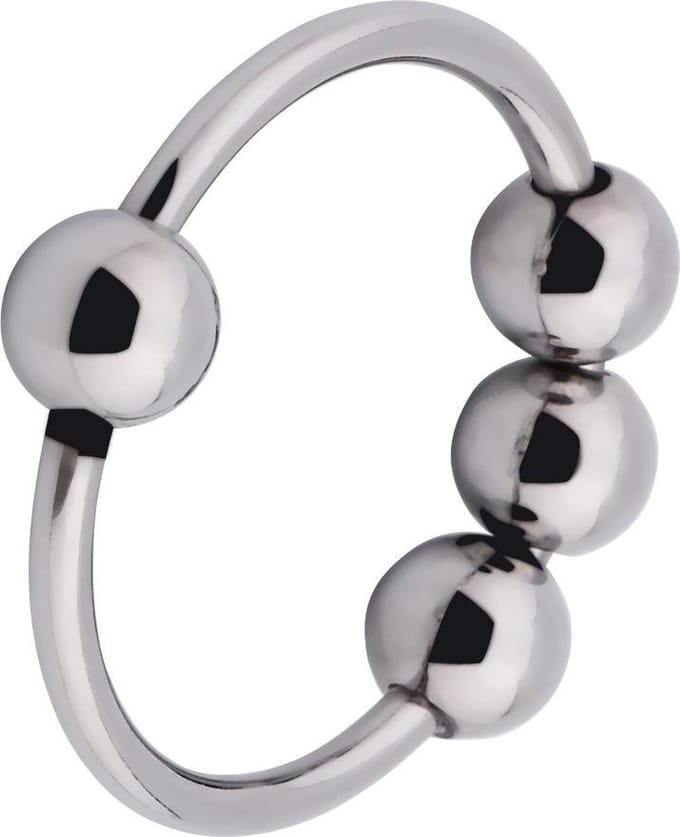 Banoch - Glansring 4/balls  - eikelring ∅ 30 mm - metaal cockring