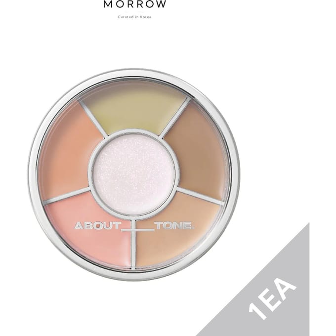 [À_PROPOS_DU_TON] Conception de Palette Multiple Correcteur de Couleur Crème Multi-Usage Contour et Illuminateur 6,5g 01 Basic 1EA white