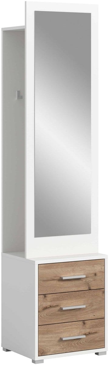 Polo kapstok staande kapstok Nox Eiken NB wit NB - 38x45x190cm