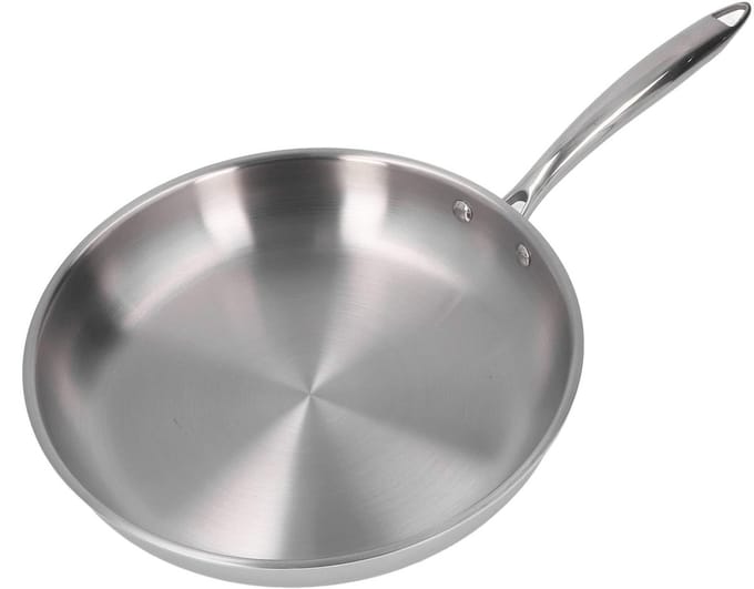 Dailygoods- Pan 28 cm - Roestvrij Stalen Braadpan - 3 Lagen - Professionele Warmteverdeling - Geschikt voor Inductie/Gas - Gezond Koken