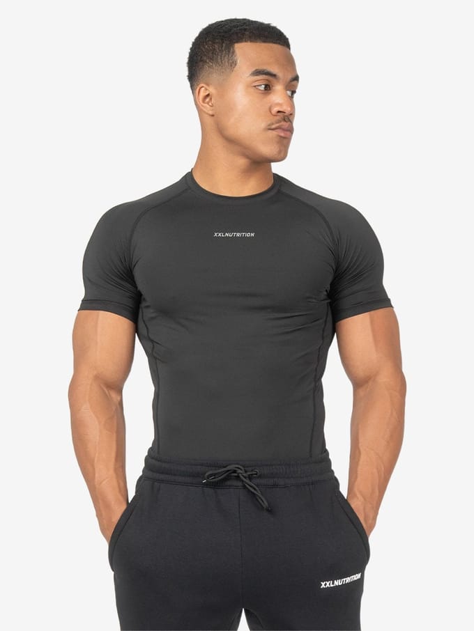 XXL Sportswear Compression T-Shirt - Black Zwart M