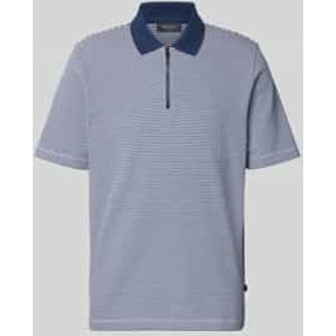 regular fit poloshirt met ritssluiting