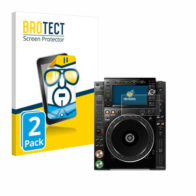 BROTECT - Screenprotector voor Pioneer CDJ-2000NXS2 - Folie Beschermfolie transparant 2 Stuks