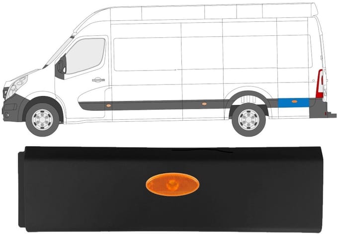 Zijlijst sierlijst voor Renault Master 2010- / Links / Set
