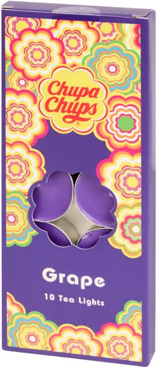 Chupa Chups Waxinelichtjes met geur 10 stuks - Druif