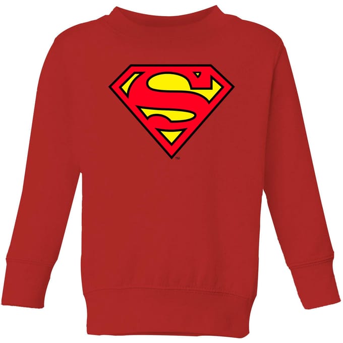 Official Superman Shield Kids' Sweatshirt - Red - 122/128 (7-8 jaar)