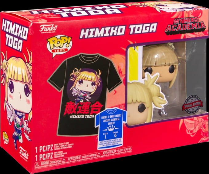 Funko Pop! & Tee Box Himiko Toga Unmasked - My Hero Academia Exclusive - Extra Large