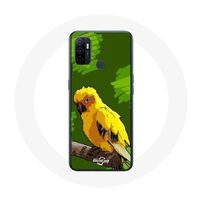 Coque - Oppo - A53 - Oiseaux de Perruches - Jaune - Souple - Mixte jaune