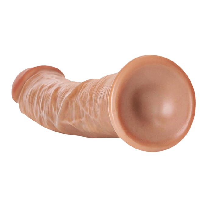 RealRock by Shots Gebogen Realistische Dildo met Zuignap - 9 / 23 cm - Huidkleur