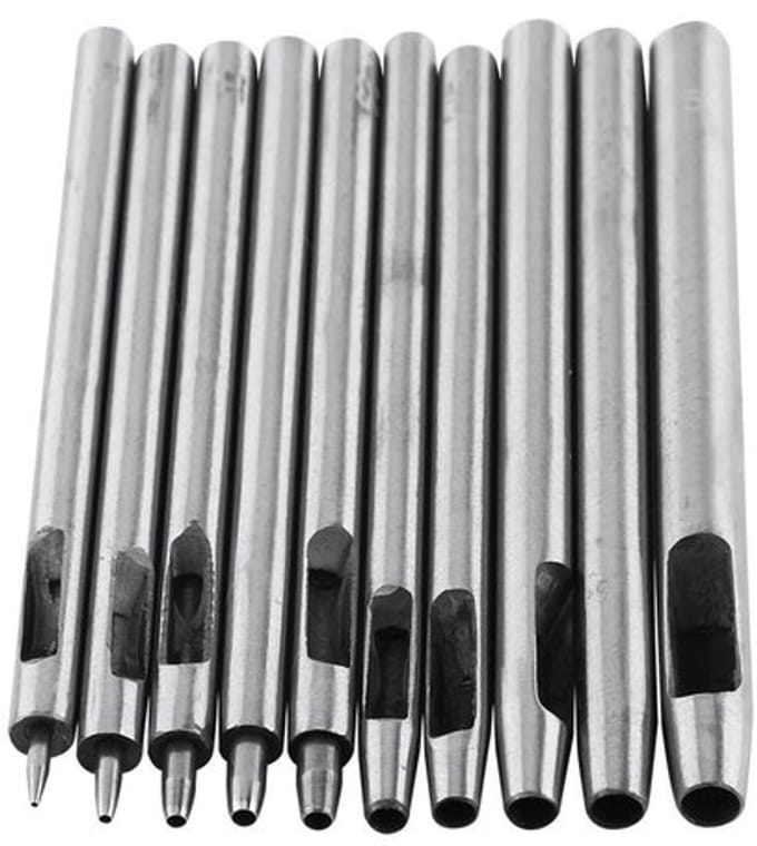 Allecto - Professionele Leer Perforator Set - 10 Delige Gereedschap