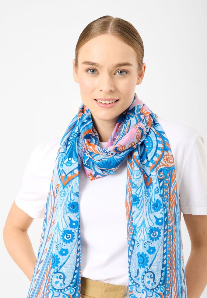 Codello Sjaal van pure katoen met paisley-patroon