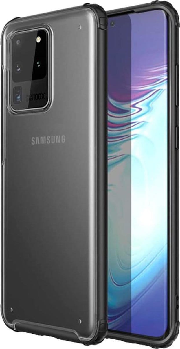 HB Hoesje Geschikt voor Samsung Galaxy S20 Ultra - Multi Protective Back Cover - Zwart