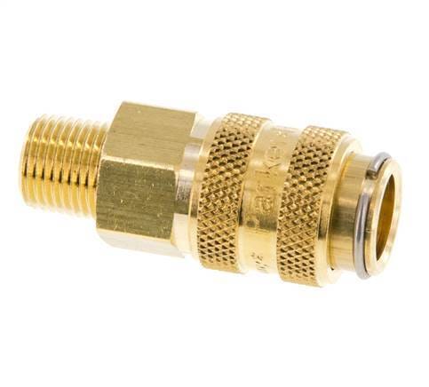 Messing DN 5 Luchtkoppeling Snelkoppeling 1/8 inch NPT Buitendraad - CLS5-M-B-P-018N