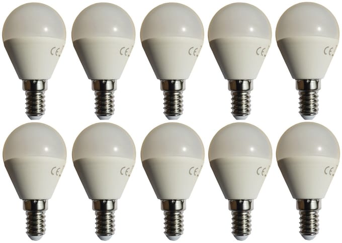 G45 kogellamp 10 stuks | E14 LED lamp 4W=30-35W | warmwit 3000K