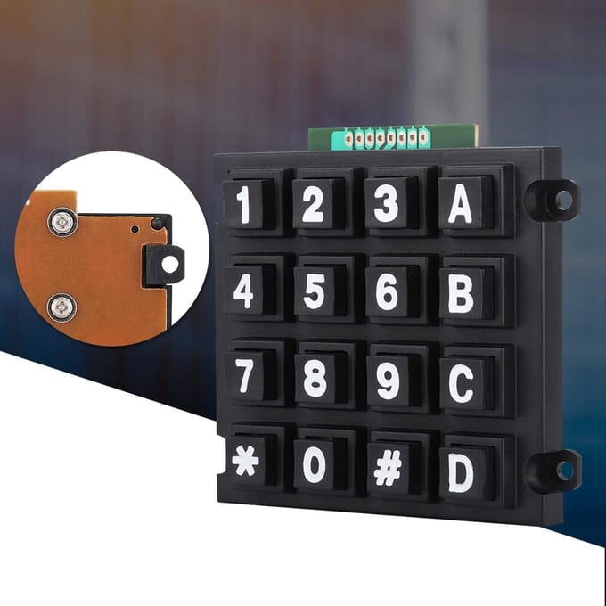 Toetsenbordmodules met 16 toetsen 4x4 drukknopen Extern groot toetsenbord voor MCU