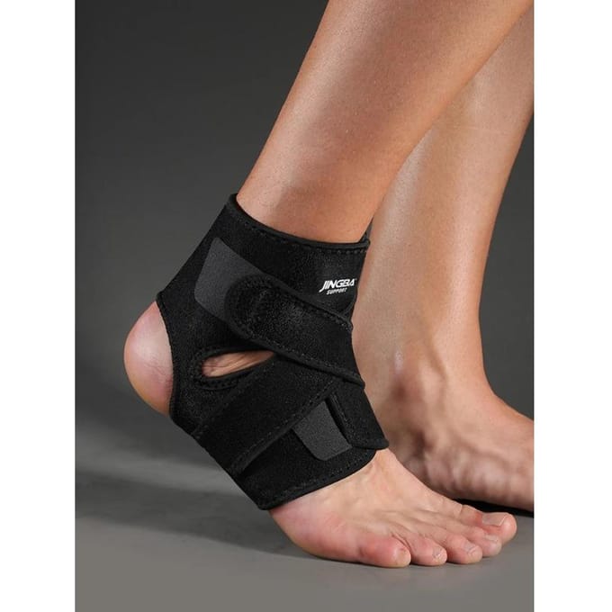 1 st. Neopreen enkelondersteuningsbrace mouw verstelbare wikkel one size 99-187 lbs zwart