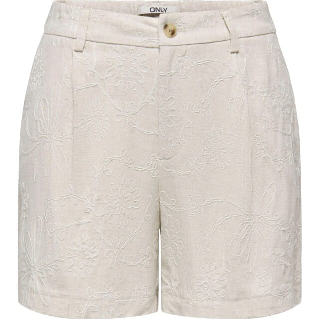 Only Onlsiesta hw linen bl emb shorts pnt moonbeam/w. t