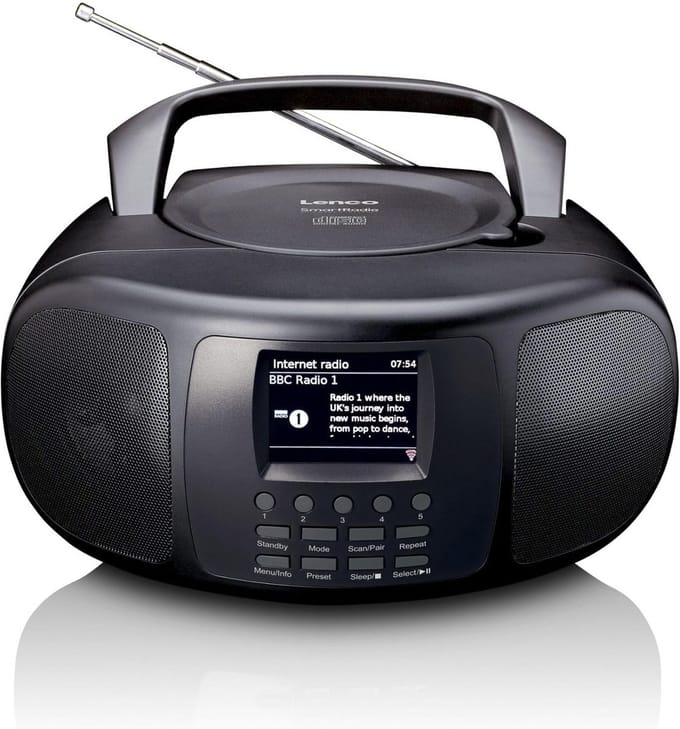 Draagbare Internetradio met DAB+, FM, CD-speler en Bluetooth | WiFi Radio