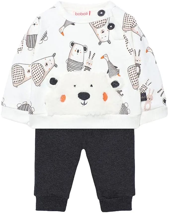 Boboli Knit Set Wit 6 Months Kinderen