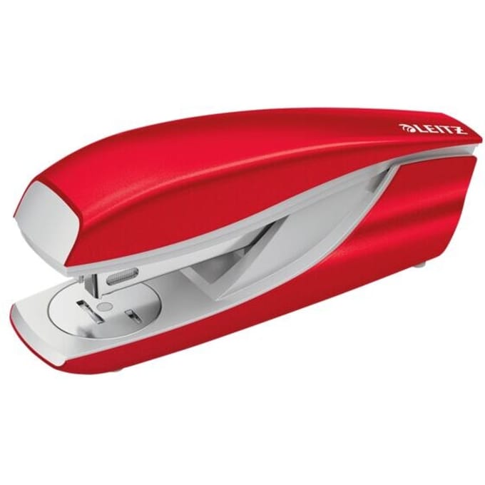 Leitz WOW Bureau Nietmachine - Nietapaciteit Van 30 Vel - Inclusief Nietjes - Rood