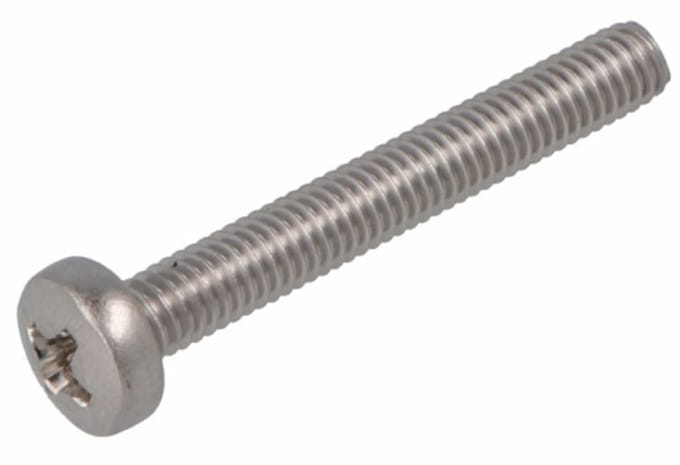 Metaalschroef RVS A2 M4x12 cilinderkop per zak a 10 stuks- ck - kruiskop