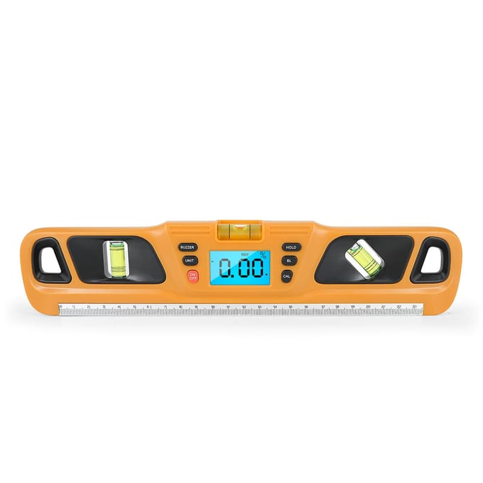 Rapporteur de niveau de torpille numérique magnétique, plage de mesure de 4x90 degrés, inclinomètre électronique jaune