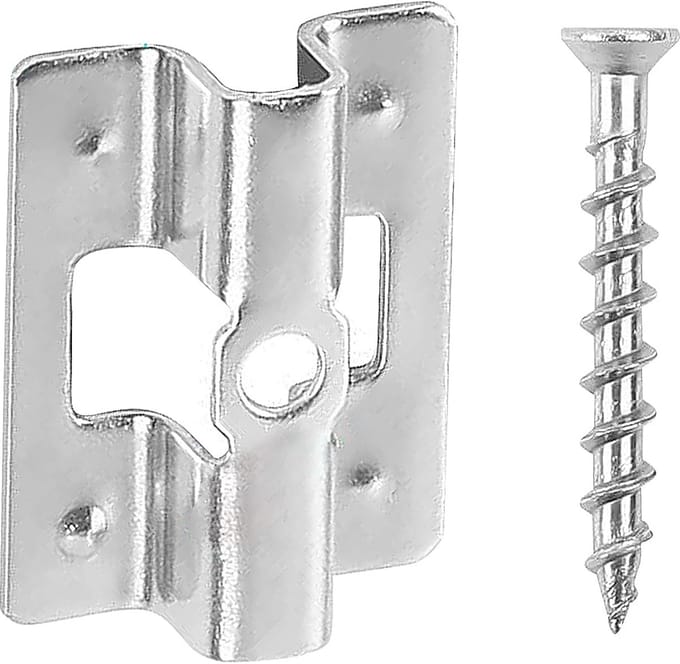 100x Terrasclips RVS voor WPC en Bamboe | Bevestigingsclips met Schroeven (6-9 mm)