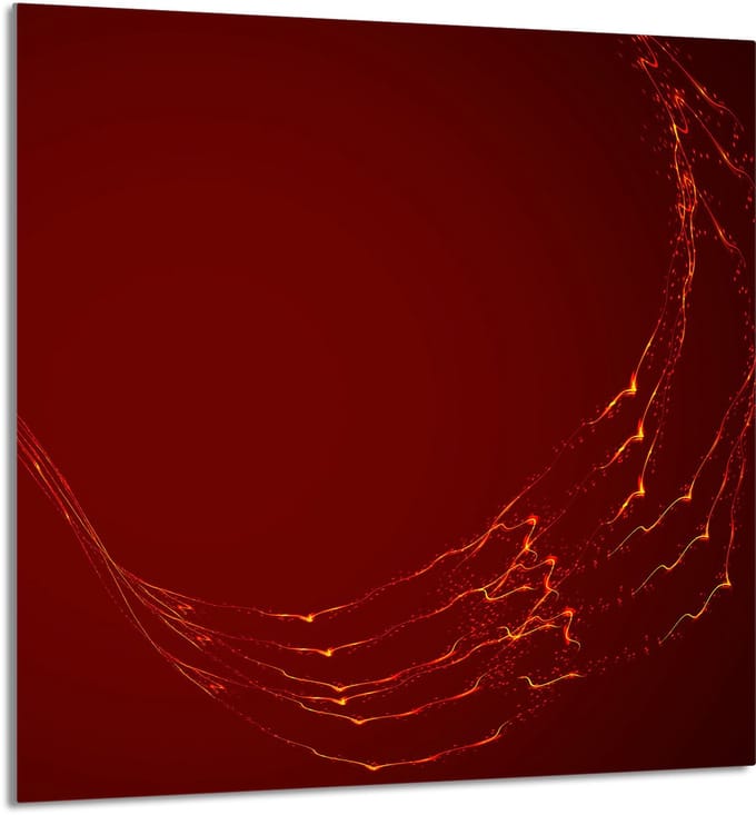 TMK ArtDeko - Snijplank - 60x65 cm - Rood - Glas - Meerdere Toepassingen