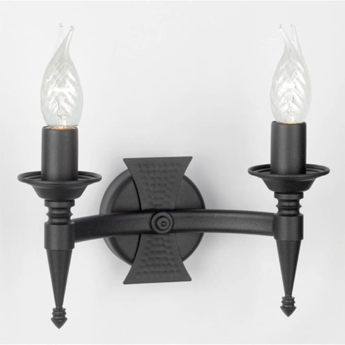 Elstead Lighting LED Wandlamp Saxon | 2X E14 Max 60W | Black