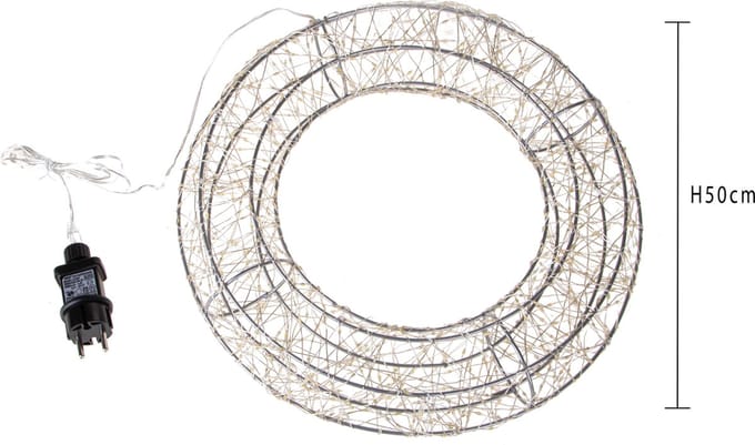 Bianchidino - verlichte krans - Warm LED - D50cm