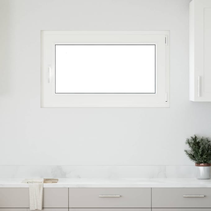 vidaXL - Kleur - binnenkant - kelderraam - Wit - RISOR - 100 - x - 50 - cm