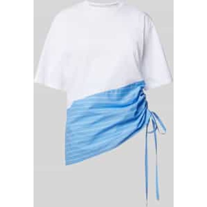 T-shirt met plooien opzij, model 'BREST'